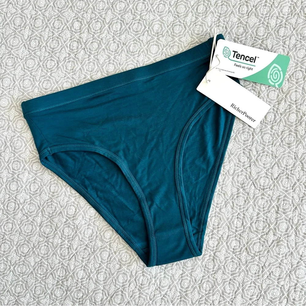 NEW! Richer Poorer Women’s High Waist Brief Reflecting Pond Teal Size S NWT